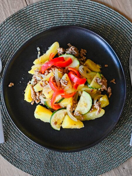 agv-tje met courgette en gehakt
