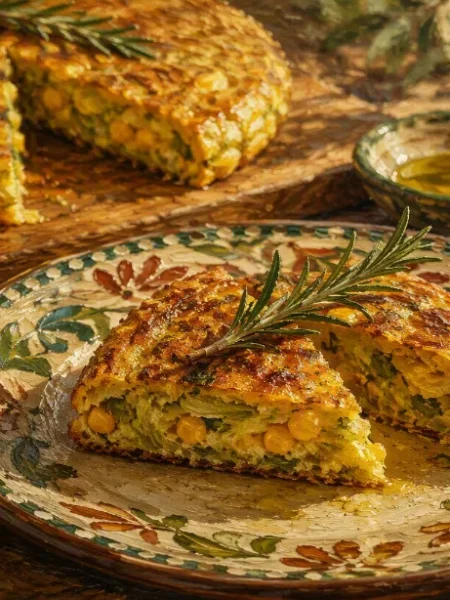 frittata mais en prei vegetarisch